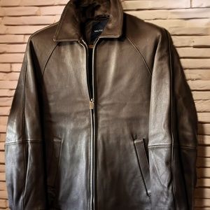 100% leather jacket by Nautica